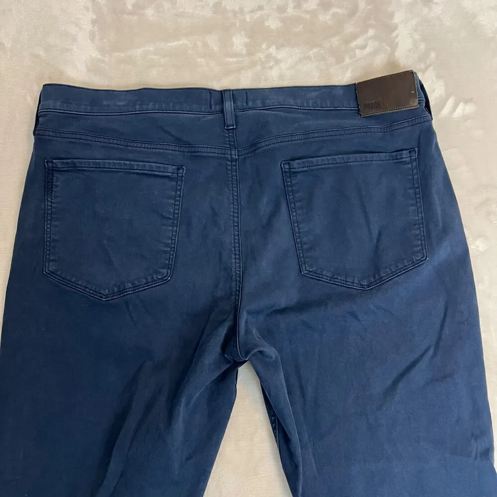 Paige Jeans Mens 38 Blue Lennox‎ Straight Leg Casual Preppy Workwear Office
